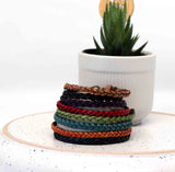 Various Colours 1x Flat Braided Bracelet (Unisex)