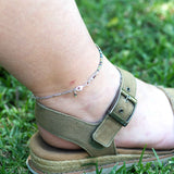 Boho Picasso Stainless Steel Anklet - Small Beads