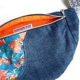 Blue Orange Floral Millie Recycled Cross Body Sling Bum Bag NEW