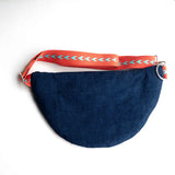 Orange Blue Japanese Embroidery Millie Recycled Cross Body Sling Bum Bag NEW