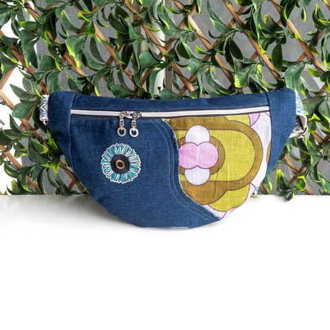 Purple Circles Millie Recycled Cross Body Sling Bum Bag NEW