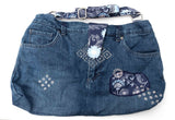 Blue Floral Denim Recycled Slouch Bag