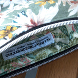 Green White Floral Harper Upcycled Cross Body Bag