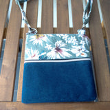 Green White Floral Harper Upcycled Cross Body Bag