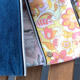 Psychedelic Floral Harper Upcycled Cross Body Bag