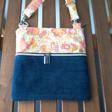 Psychedelic Floral Harper Upcycled Cross Body Bag