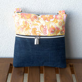 Psychedelic Floral Harper Upcycled Cross Body Bag