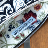 Vintage Black White Floral Harper Upcycled Cross Body Bag