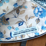 Blue Hamsa Hand Floral Harper XL Upcycled Cross Body Bag
