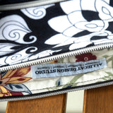 Black White Floral Harper XL Upcycled Cross Body Bag