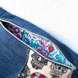 Day Of The Dead Millie Recycled Cross Body Sling Large