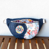 Japanese Embroidery Millie Recycled Cross Body Sling Large