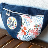 Japanese Embroidery Millie Recycled Cross Body Sling Large