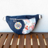 Japanese Embroidery Millie Recycled Cross Body Sling Large