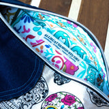 Day Of The Dead Millie Recycled Cross Body Sling Bag Small