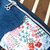 Japanese Embroidery Millie Recycled Cross Body Sling Bag Small