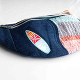 Multi Coloured Striped Millie Recycled Cross Body Sling Bag Small