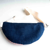 Multi Coloured Striped Millie Recycled Cross Body Sling Bag Small