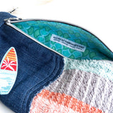 Multi Coloured Striped Millie Recycled Cross Body Sling Bag Small