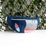 Multi Coloured Striped Millie Recycled Cross Body Sling Bag Small