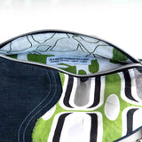 Retro Green Grey Millie Recycled Cross Body Sling Bag Small