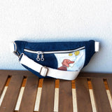 Dachshund Millie Recycled Cross Body Sling Bag Small