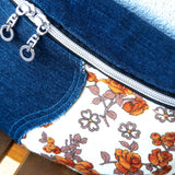 Vintage Autumn Flowers Millie Recycled Cross Body Sling Bag Small