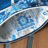 Vintage Blue Floral Harper Upcycled Cross Body Bag
