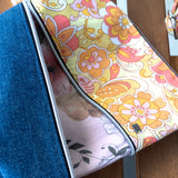 Psychedelic Floral Harper XL Upcycled Cross Body Bag