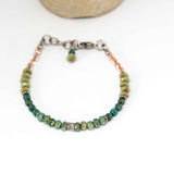 Green Picasso Sparkle Stainless Steel Bracelet
