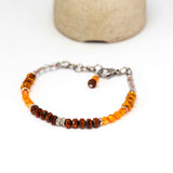 Orange Picasso Sparkle Stainless Steel Bracelet