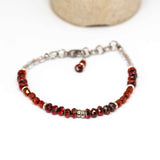 Red Picasso Sparkle Stainless Steel Bracelet