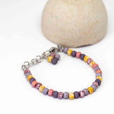 Aged Cherry Blossom Picasso Surfer Stainless Steel Bracelet