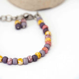 Aged Cherry Blossom Picasso Surfer Stainless Steel Bracelet