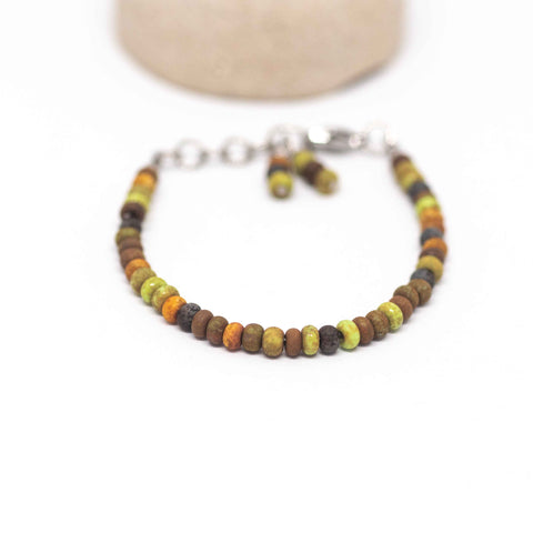 Aged Mosaic Surfer Stainless Steel Bracelet
