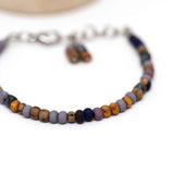 Aged Matted Plum Picasso Surfer Stainless Steel Bracelet