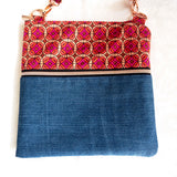 Red Geometric Harper XL Recycled Cross Body Bag