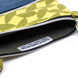 Lime Khaki Leaf Harper Recycled Cross Body Bag