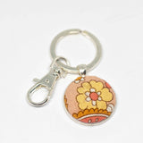 Vintage and Preloved Fabric Key Rings - Various Colours