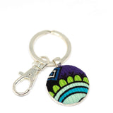 Vintage and Preloved Fabric Key Rings - Various Colours