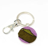 Vintage and Preloved Fabric Key Rings - Various Colours