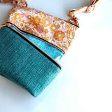 Paisley Pink Blue Harper Recycled Cross Body Bag
