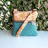 Paisley Pink Blue Harper Recycled Cross Body Bag