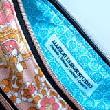 Paisley Pink Brown Vinyl Harper Recycled Cross Body Bag