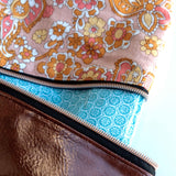Paisley Pink Brown Vinyl Harper Recycled Cross Body Bag