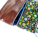 Vintage Floral Green Harper Recycled Cross Body Bag
