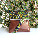 Vintage Floral Green Harper Recycled Cross Body Bag