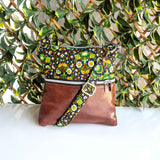 Vintage Floral Green Harper Recycled Cross Body Bag