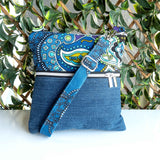Vintage Funky Blue Harper Recycled Cross Body Bag