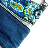 Vintage Funky Blue Harper Recycled Cross Body Bag